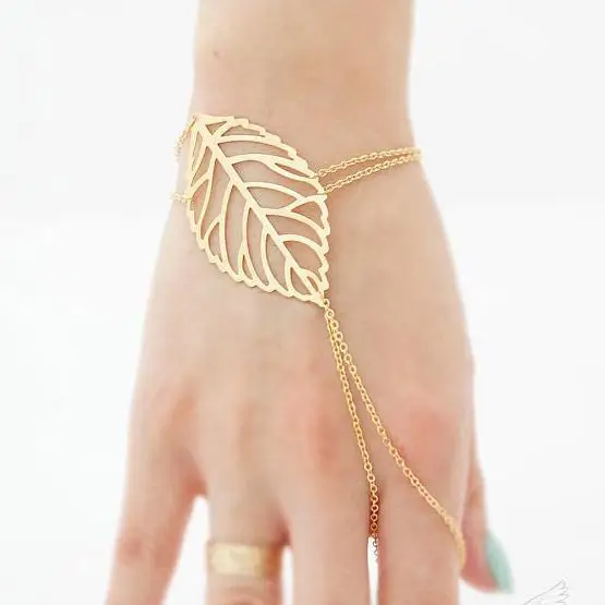

Hot Summer Popular Accessories Metal Cuff Bracelets Vintage Sweet Leaf Open Adjustable Fashion Bracelet Pulseiras Birthday Gift