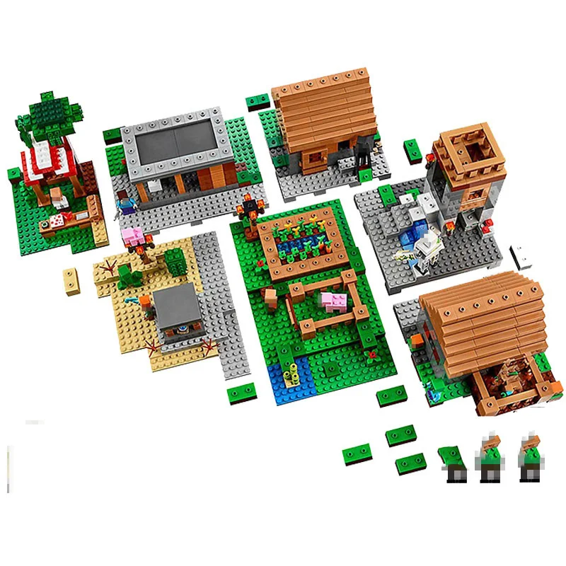 

Mailackers Legoing My World Village My World 1673Pcs Set Building Blocks Compatible Legoings Figures children Toys