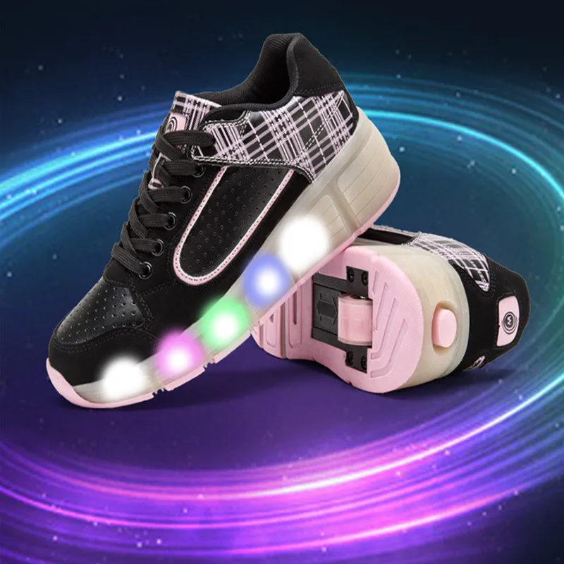 

Kids Girls Shoes Children Roller Shoes Kids Sneakers with Wheels Boys LED Light Up Shoes Zapatillas Deportivas Hombre