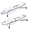 1pc Black/Silver Ultralight Titanium Rimless Rectangular Reading Glasses For Women Men Unisex +1.0/+1.5/+2.0/+2.5/+3.0/+3.5 ► Photo 1/6