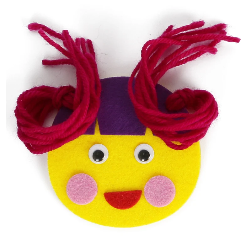 4Pcs/Set Kids Learn to Plait for Girls Kindergarten Felt Toy DIY Fabric Material Package