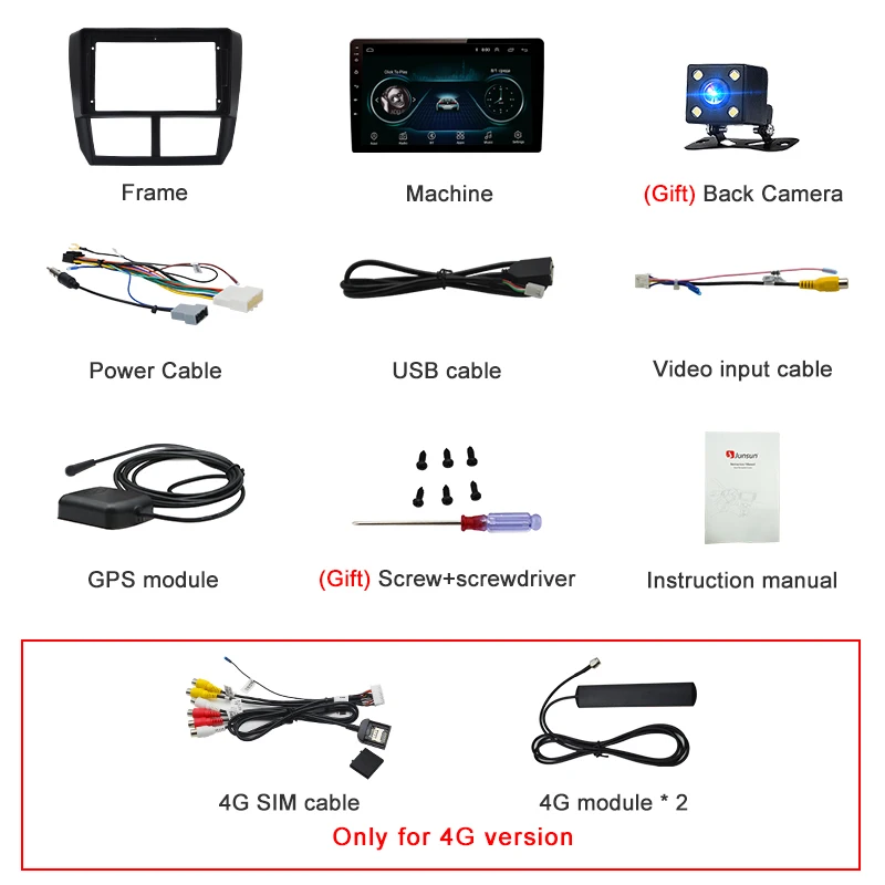 Junsun V1 2G+ 32G Android 8,1 автомобильный Радио Мультимедиа Видео плеер навигация gps для Subaru Forester 3 2007-2013 2 din Авто без dvd