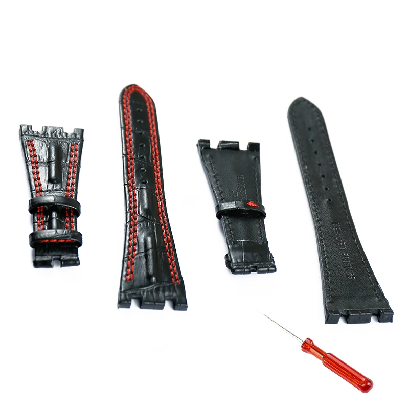 Watch accessories leather strap shoulder strap for AP 28mm outdoor sports waterproof strap women men watch band