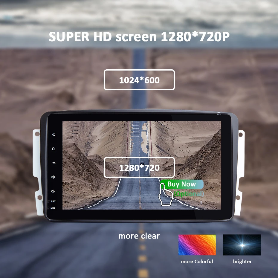 Sale 8" DSP IPS Android 9.0 4G 64G 2 DIN Car DVD player For Benz CLK W209 W203 W168 W208 W463 W170 Vaneo Viano Vito E210 C208 GPS PC 6