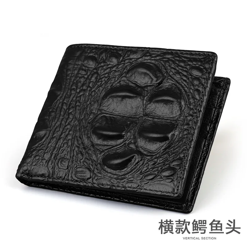 

The first layer of leather personalized crocodile pattern simple wallet leather of casual men's wallet men's purse money clip