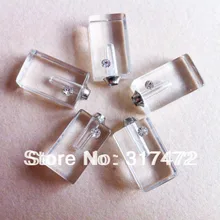 Четкие прямоугольные со стразами риса флакон кулон 100 шт