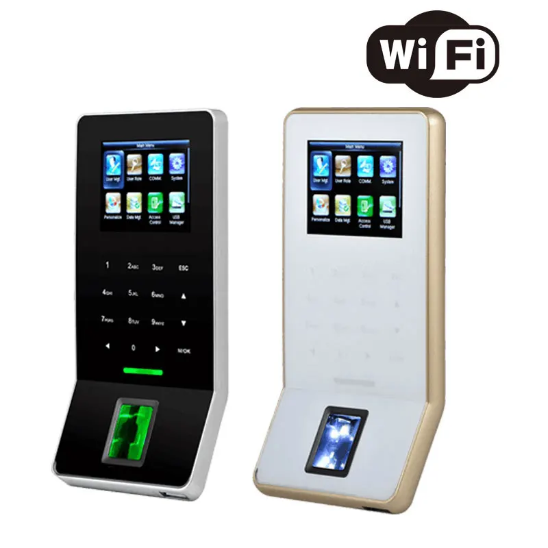 Wi-Fi и RJ45 подключение ультра тонкий отпечаток пальца посещаемость времени и контроль доступа биометрическая система отслеживания сотрудников ZK F22 - изображение