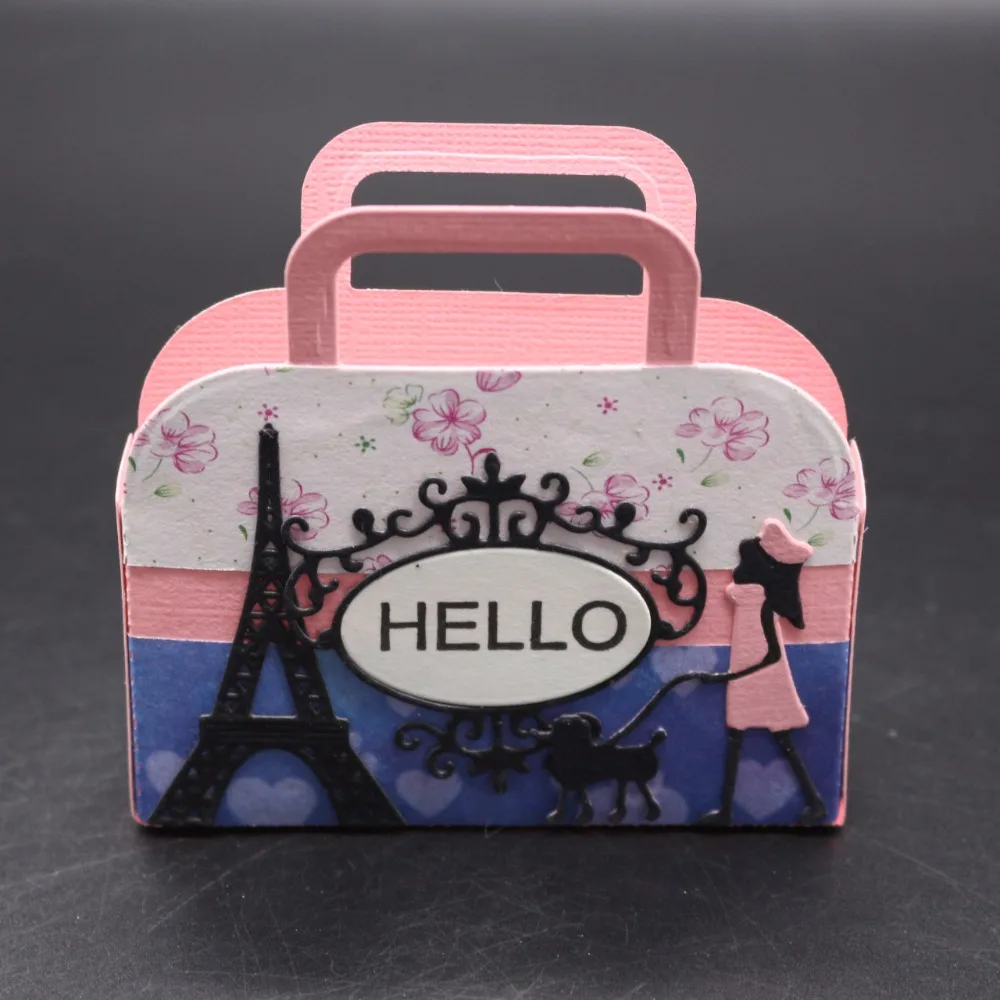  Tower Handbag Frame Metal Cutting Die Scrapbooking Embossing Stencil Card Die For DIY Invitation Al - 32954542360