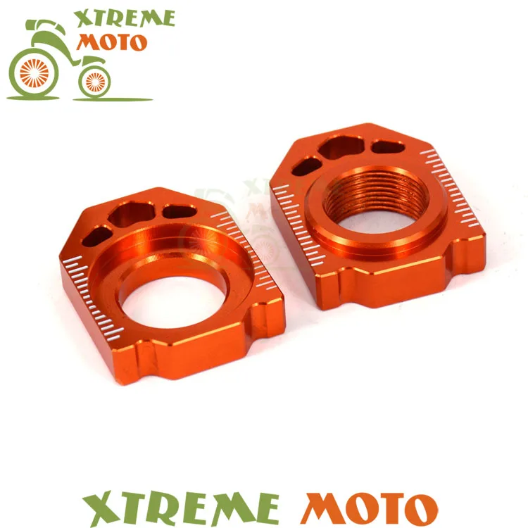 

CNC Orange Axle Block Chain Adjuster For KTM 125 150 250 300 350 450 530 SX SXF XC XCF EXC EXCF XCW XCFW Dirt Pit Bike Motocross