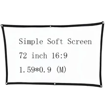 Thinyou Thinyou Simple Soft Projector Screen 72 inch 16:9 Outdoor Canvas Matt White Portable 3D HD Home Theater Wall mounted
