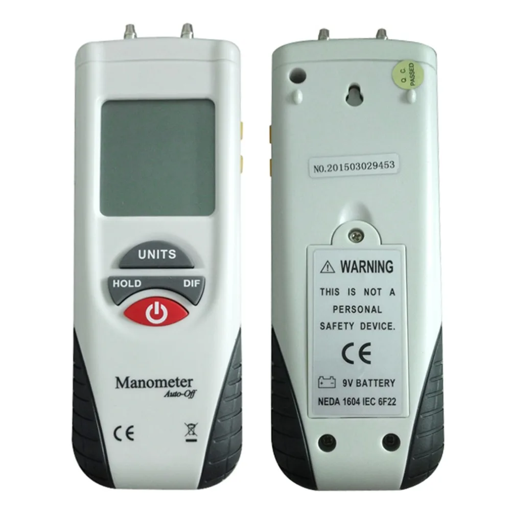 

2018 Newest HT-1890 Large LCD Screen Display High performance Digital Manometer Handheld Air Pressure Meter White & Black