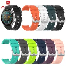 22 мм силиконовый ремешок для часов huawei Watch GT 2 Active/элегантный 42 мм 46 мм Honor Watch волшебный, резиновый спортивный браслет
