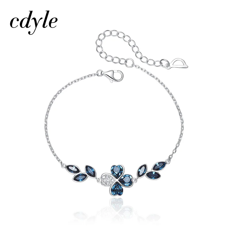 

Cdyle Crystals from Swarovski Women Bracelet & Bangle Austrian Rhinestone S925 Sterling Silver Fashion Jewelry Bijous New Chic