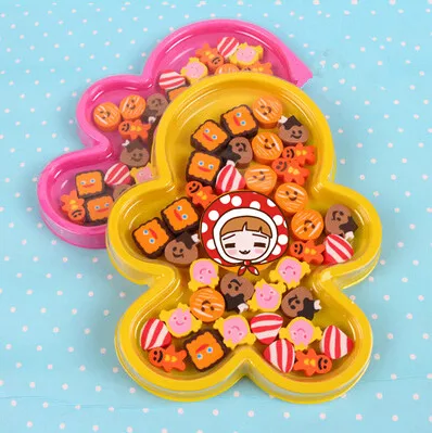 

new design eraser new promotion eraser mini eraser of plastic box random color for the eraser and random color random shape box