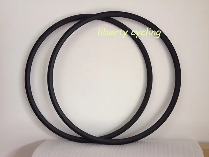 Cheap DEERACE 1 pair of Lightweight 24mm 700c Tubeless Ready Carbon Clincher Road Bicycle Wheel Rims Bike Rim, 23mm Width 3