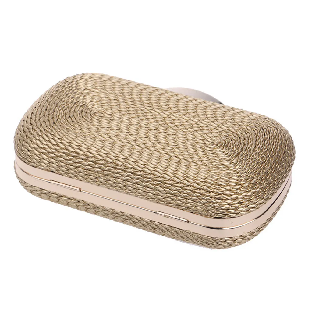 

Women Bag Weaving Evening Handbags Party Sparkly Clutch Purse Shoulder Cross bolso mujer sac a main femme de marque soldes
