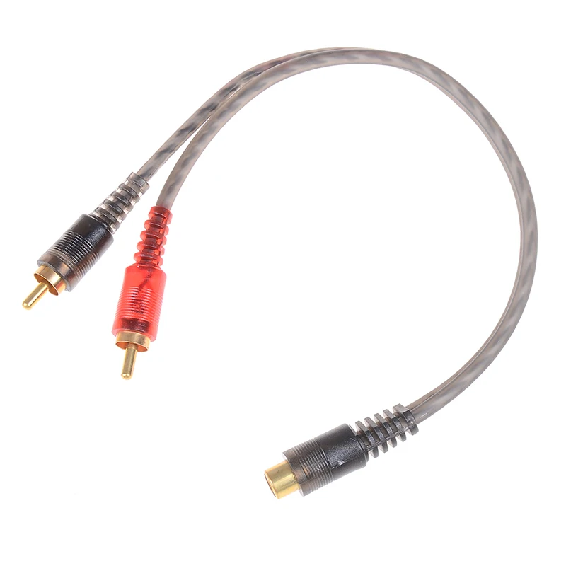 27 см автомобильный аудио 1RCA Женский к 2RCA мужской Y сплиттер кабель конвертер Шнур