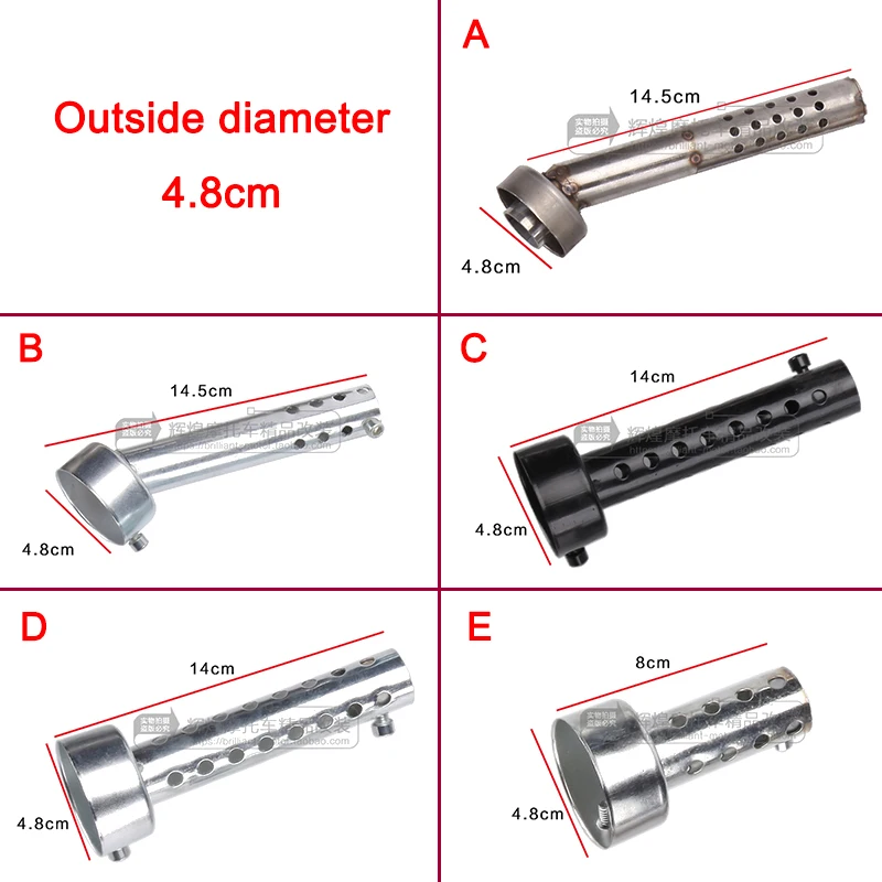 MTCLUB Universal Motorcycle Exhaust Muffler Adjustable Silencer DB Killer Catalyst Silencers  35mm 42mm 45mm 48mm 60mm (2)