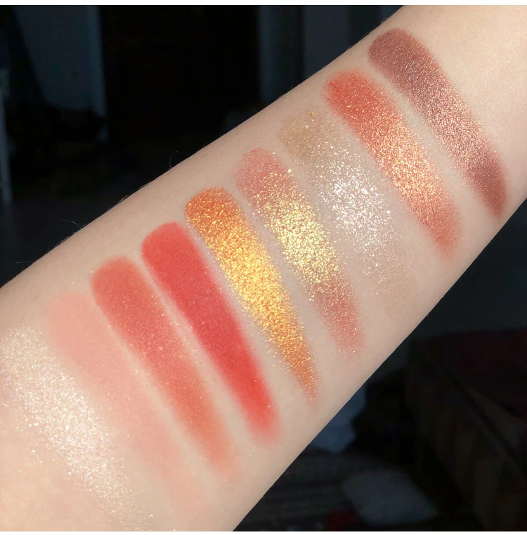 Paleta de Sombras Matte e Cintilantes à Prova Paleta de Sombras de 9 Cores Nude Água Pigmento Cosmético d' 7 Paleta de sombras de 9 cores nude,