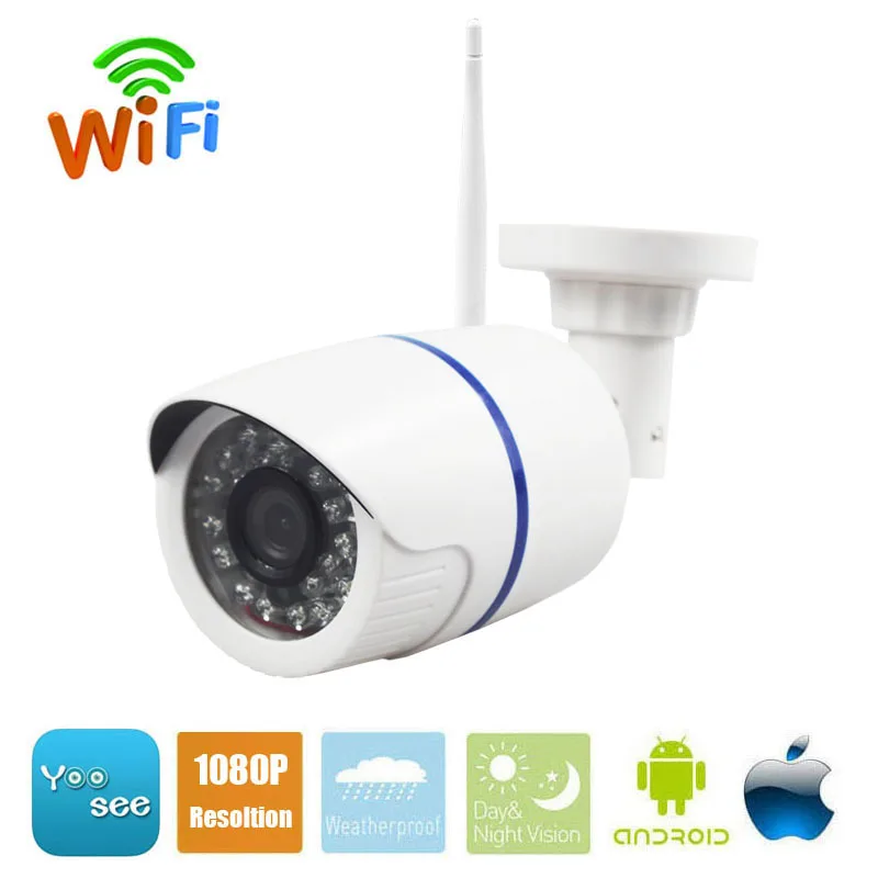 

Yoosee IP Camera Wifi 1080P 960P 720P ONVIF Wireless Wired P2P CCTV Bullet Outdoor Camera With MiscroSD Card Slot Max 64G