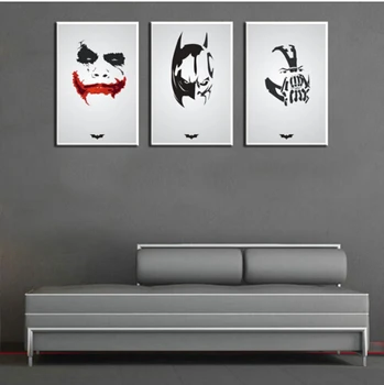 

Hand-painted Hi-Q modern wall art home decorative abstract oil painting on canvas Batman trilogy 04 Trilogy 3pcs/set