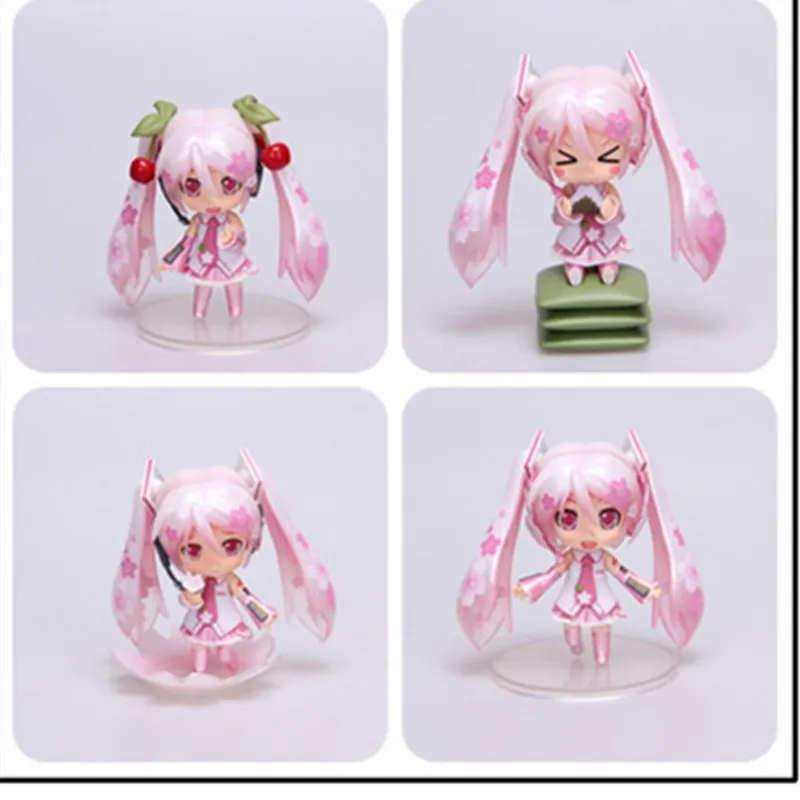 

2014Q ver.Sakura Hatsune MIKU Nendoroid Small Statue PVC Japanese Anime Girl Action Figure Collectible Model Toy269