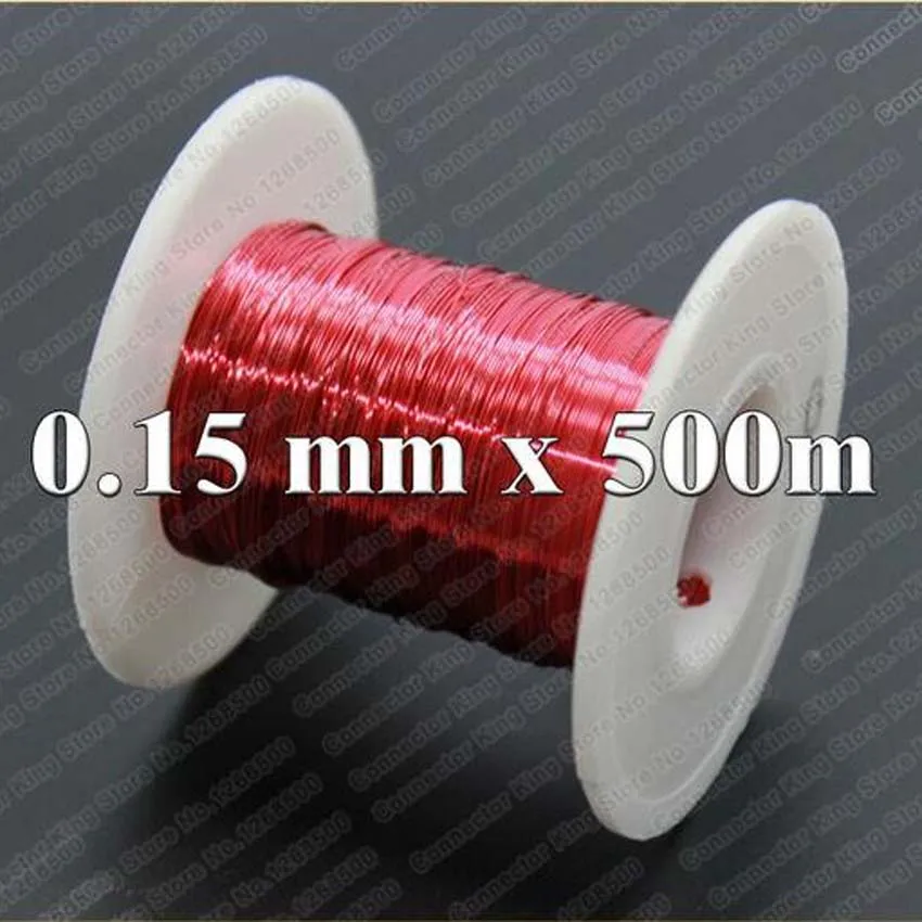 500 м 0,15 мм Красный полиуретановый эмалированный медный провод QA-1-155 медный провод 0,15x500 метров/шт