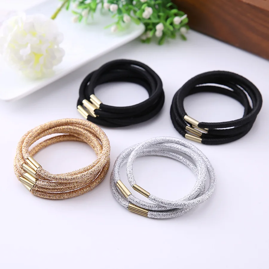 10pcs-lot-girls-gold-silver-hairband-scrunchie-ponytail-holder-hair-ropes-hair-accessories-girl-elastic-hair-rubber-rope-holder