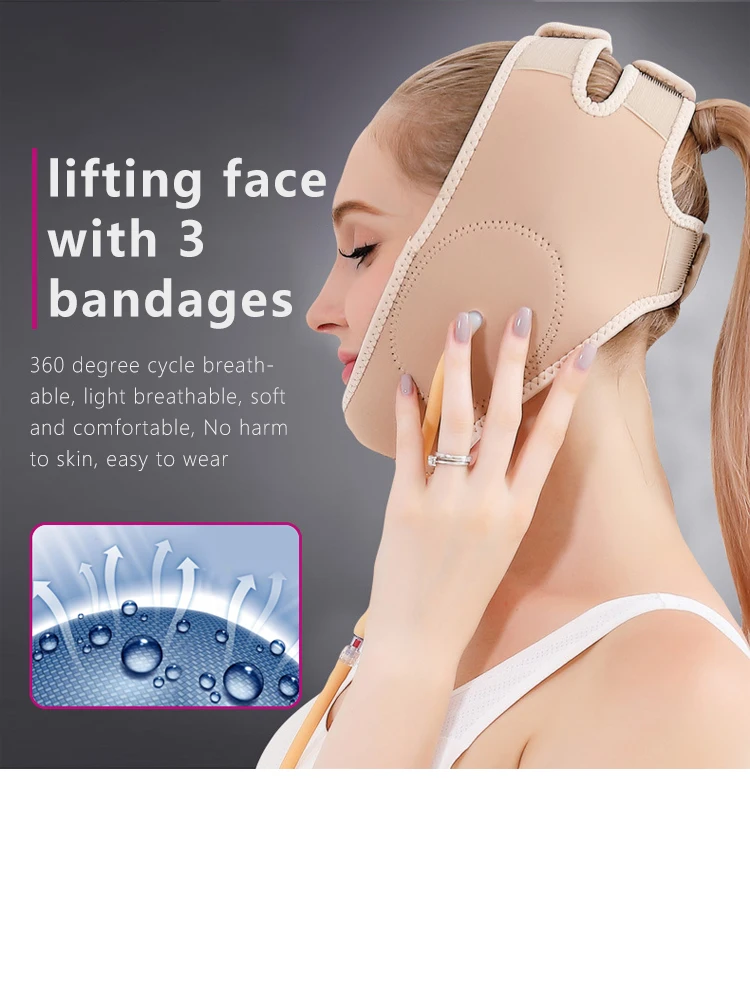 Inflatable Face Lifting Slimming Tight Band Mask Belt Airbag Facial Bandage Natural V Shaped Cheek Double Chin Beauty Care Tool