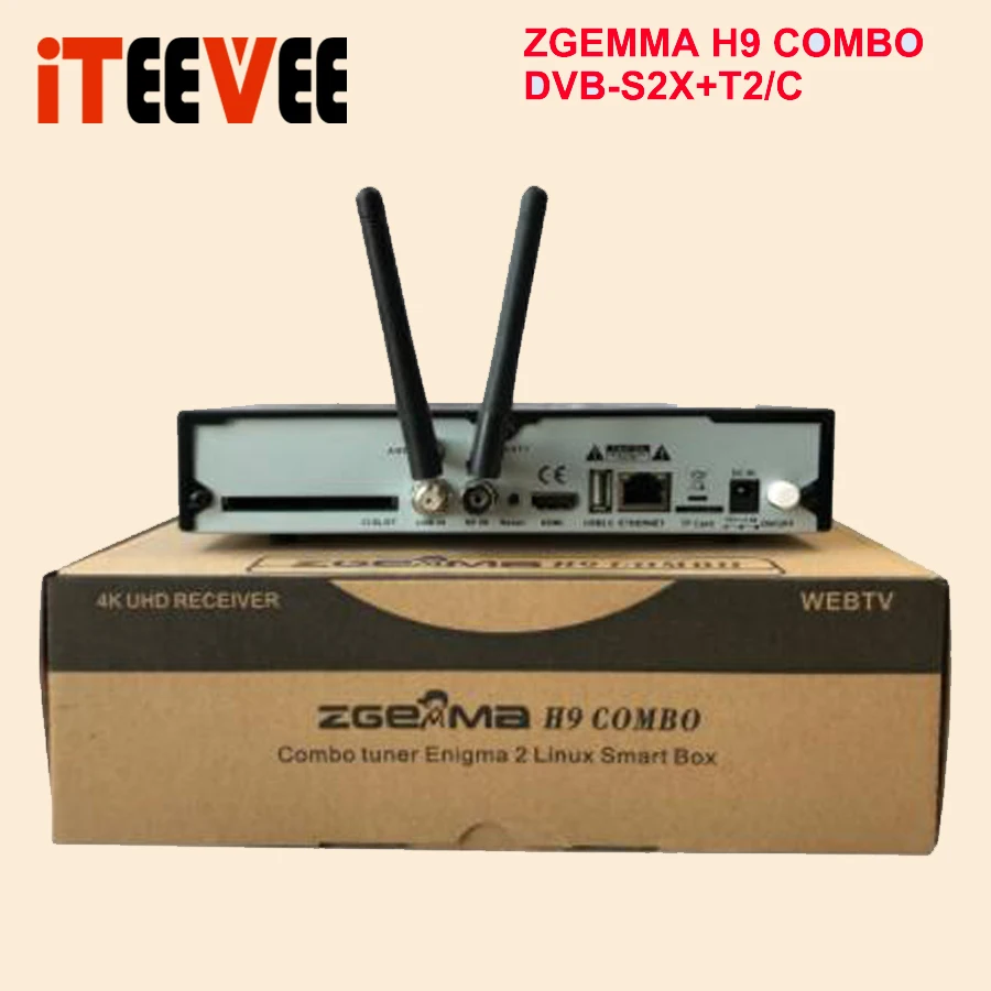 Европейский Лидер продаж 4K UHD ZGEMMA H9 комбо Linux OS 2* WiFi внутренний 1* Ci Plus DVB-S2X+ T2/C Двойные тюнеры