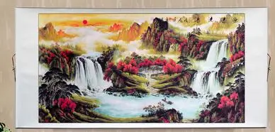 Китайская живопись каллиграфия и живопись/Пейзаж/гостиная живопись/фэн-шуй пейзажная живопись-2 - Цвет: 22