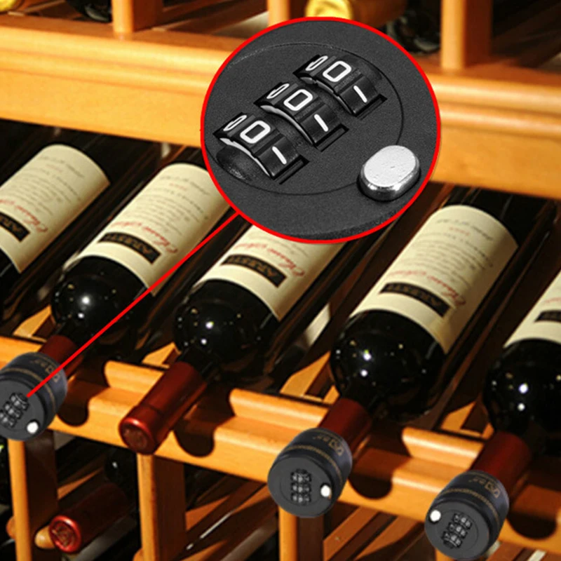 

Plastic Bottle Password Lock Combination Lock Wine Stopper Vacuum Plug Device Preservation For Furniture Hardware