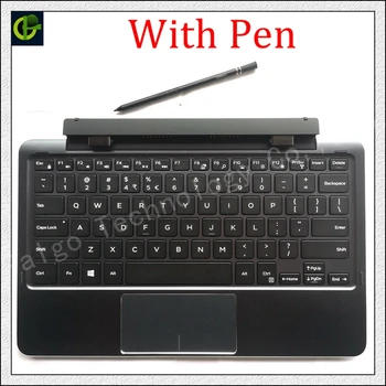 

Original 90% New Keyboard with pen battery docking station for dell Latitude 11 5175 5179 K12M T54KN laptop bottom cover base