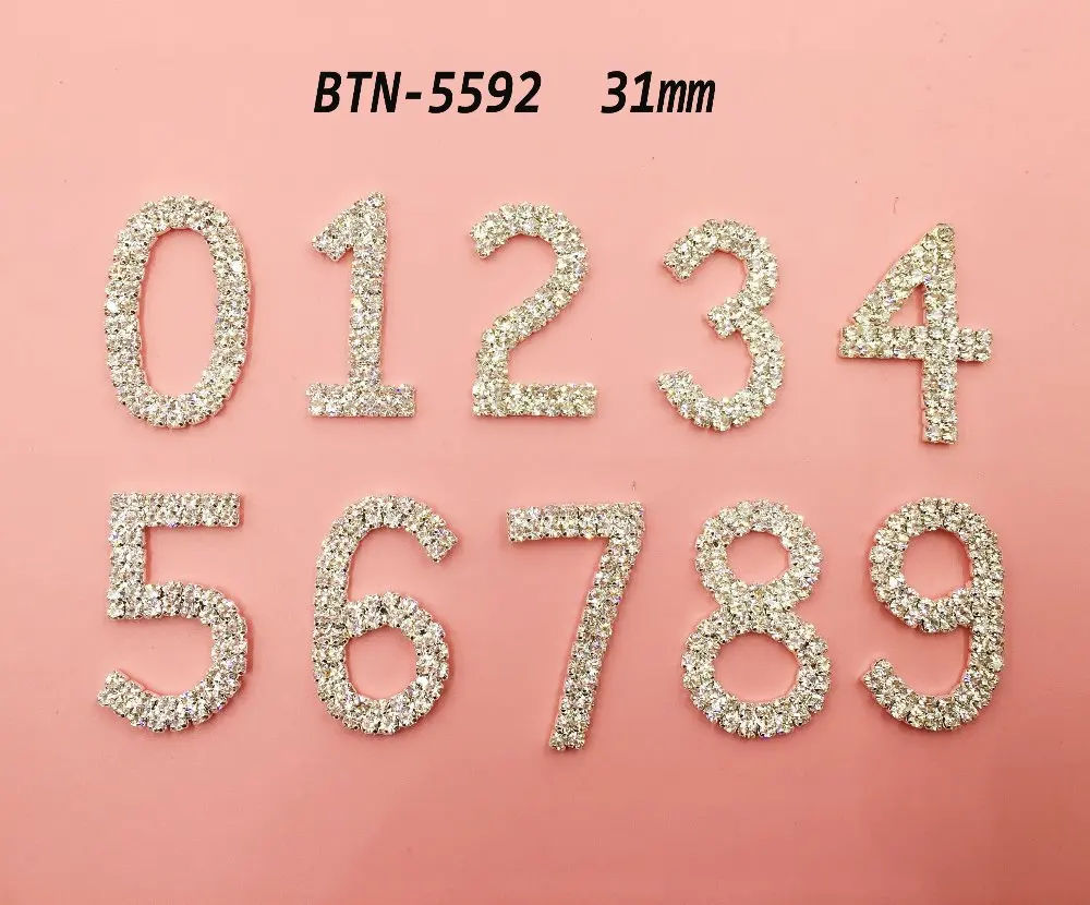 

Free shipping 50PCS 31mm rhinestone button letters can mix styles (BTN-5592)
