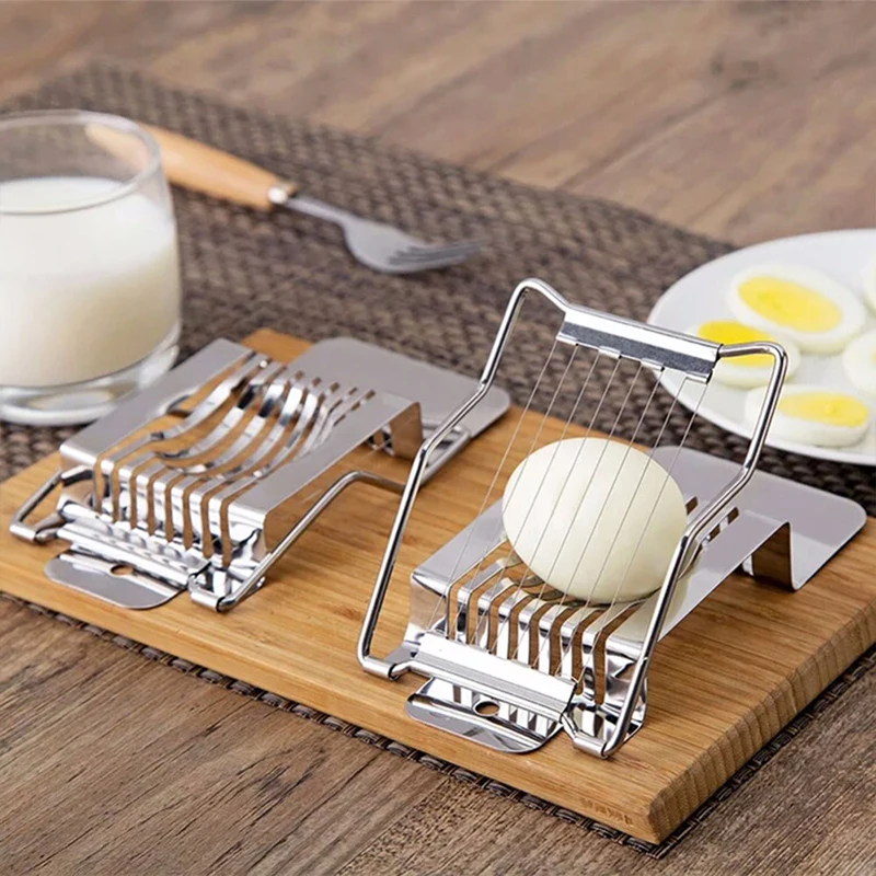 Stainless Steel Boiled Egg Slicer Section Cutter Multifunction Kitchen Accessories Cut Eggs Strawberry Essential Cooking | Дом и сад