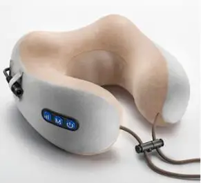Массажная подушка для шеи, облегчение боли в шее, разминание, вибрационное массажное устройство, портативное интеллектуальное USB зарядное устройство, M форма, модное - Цвет: BN
