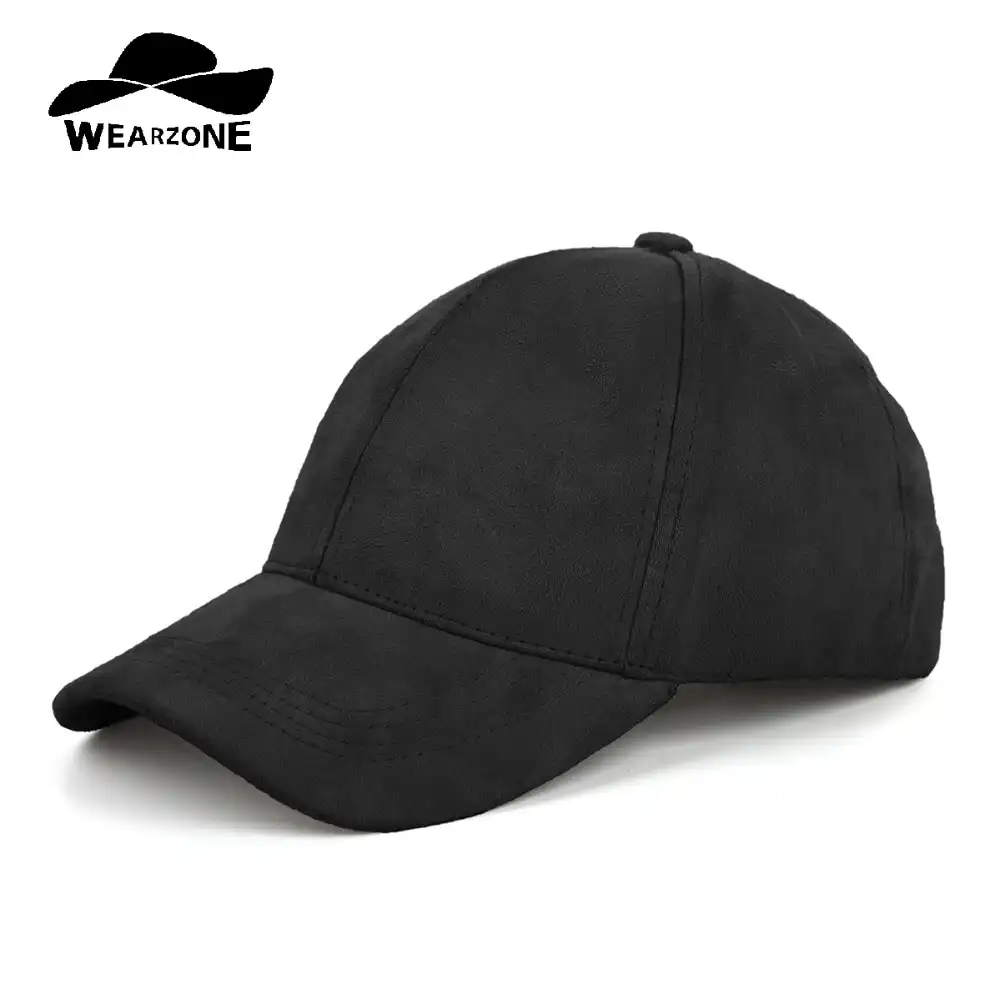 black suede dad hat
