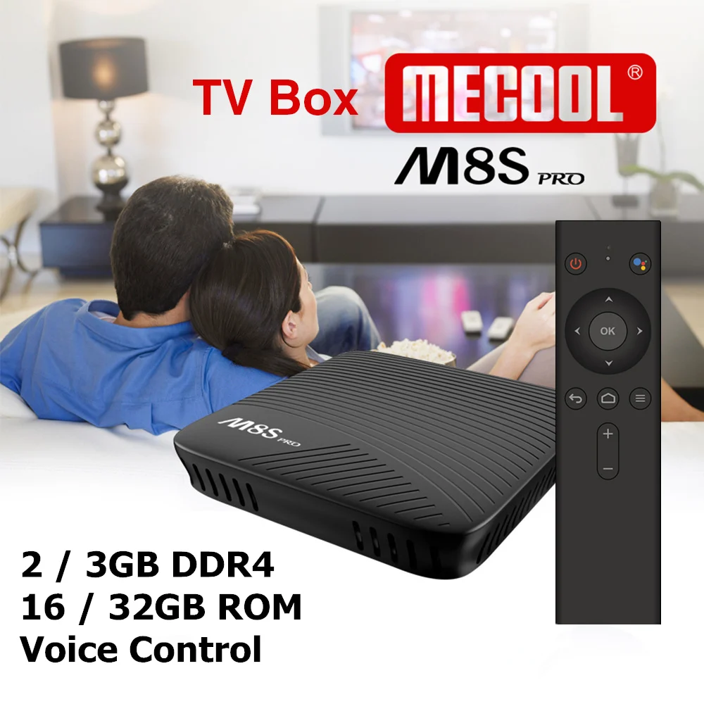 Mecool M8S PRO L Smart TV Box Android 7.1 Amlogic S912 3GB RAM 32GB ROM 5G Wifi BT4.1 Set-top with Voice Remote Control | Электроника