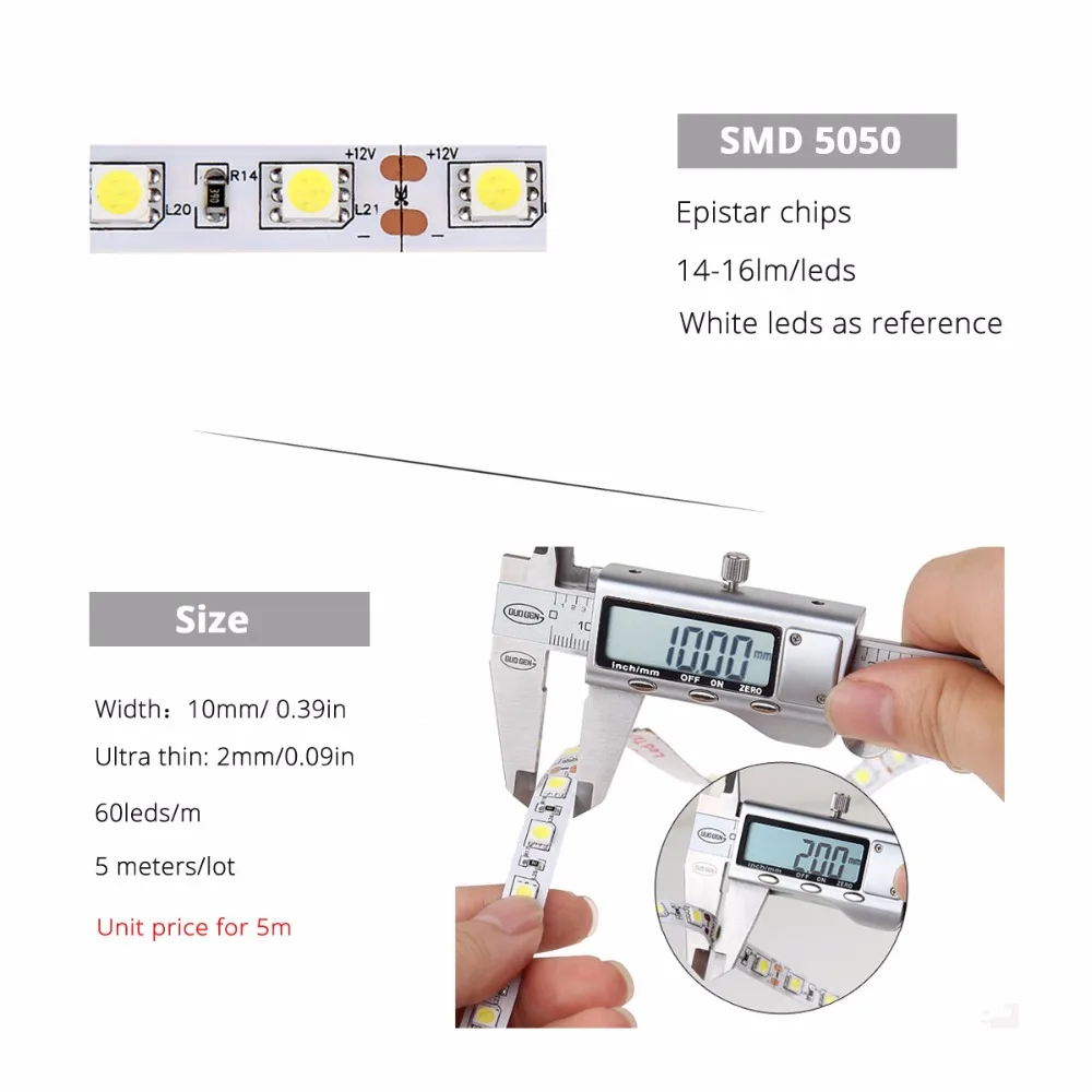 DC12V 5 м Светодиодные ленты 5050 RGB, гибкий свет 5050 Светодиодные ленты-Водонепроницаемый белый, теплый белый, красный, синий, зеленый, "следовать"