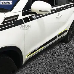 Бортовая дверь abs тела рельефная Накладка для отделки защита украшения 4 шт./компл. аксессуары подходят для Suzuki Vitara 2016 2017