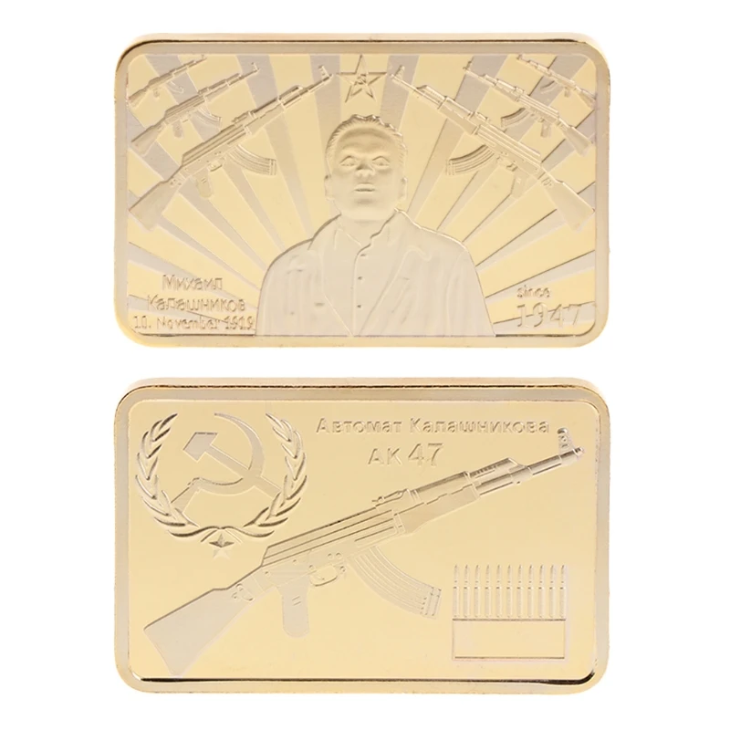 

Commemorative Coin Tacticle AK 47 Golden Square Collection Arts Gifts Souvenir