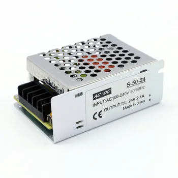 

Free Shipping Single Led Power Supply Driver Ac 100~240V to Dc 24V 50W Voltage Converter