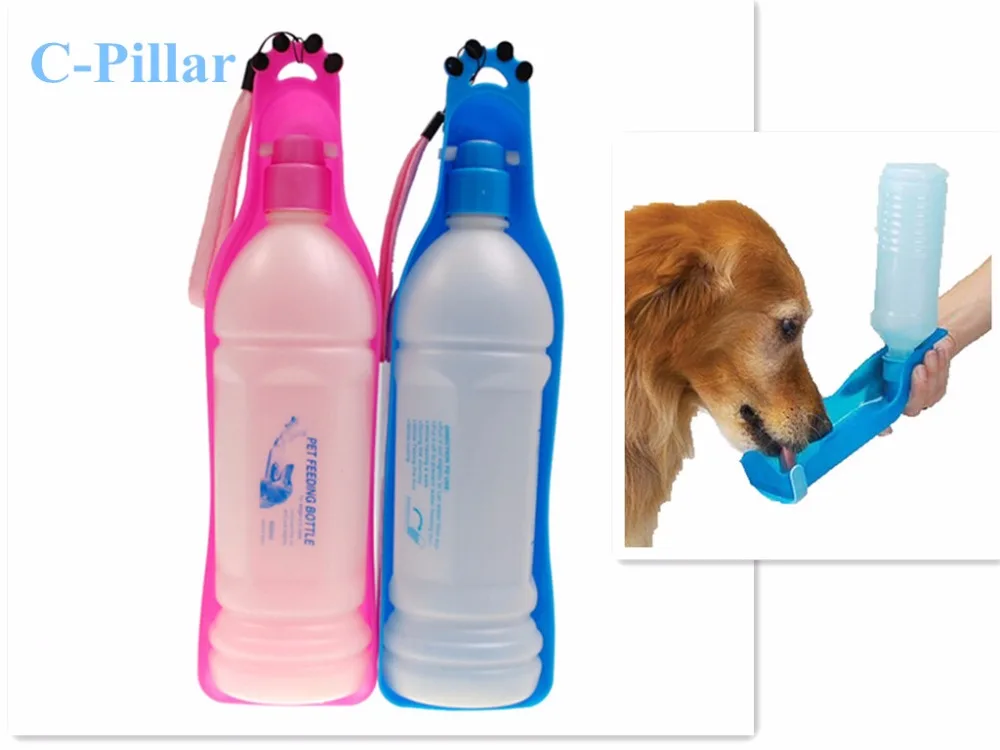 350ml & 600ml Potable Dog Drinking Bottles Pet Dog Cat Water Feeding