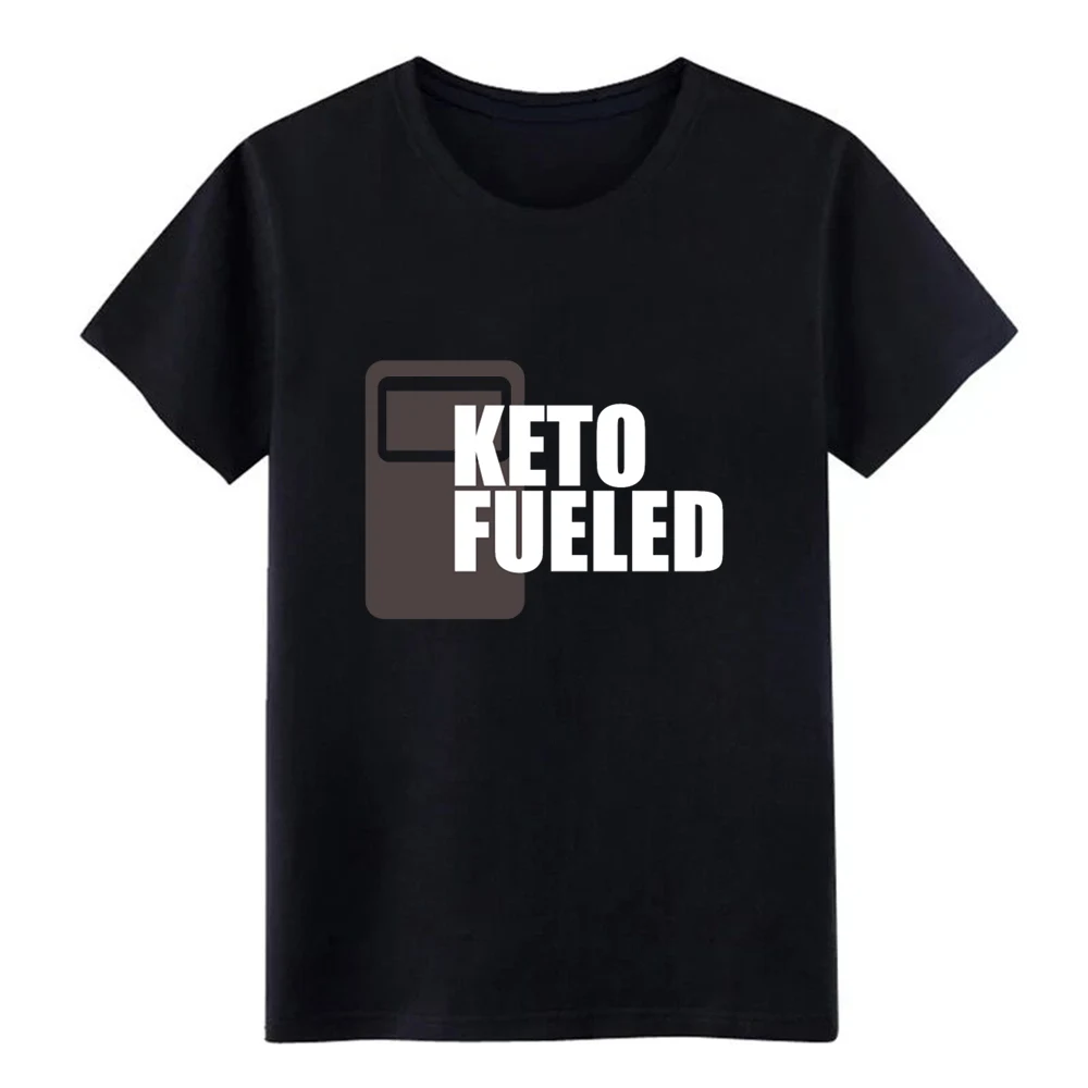 

KETO Fueled t shirt Knitted tee shirt S-xxxl slim Graphic Breathable Spring Kawaii shirt Print O-Neck Cotton Casual Short