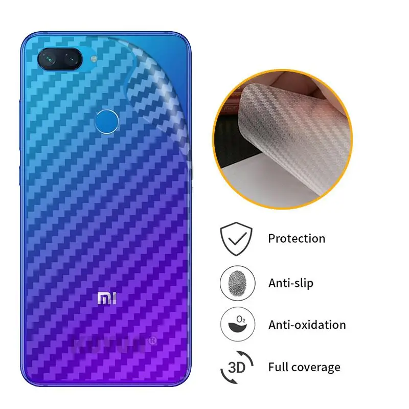 

For Xiaomi mi 8 Mi8 Pro Lite 8se 6X 3D Carbon Fiber Protective Back Film Back Screen Protector Film Sticker Xiaomi mi8 SE 6 X