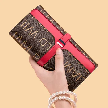 

WILLIAMPOLO Wallet for Women Long RFID Protect New Design Ladies Luxury Brand Fashion Long Women Wallet