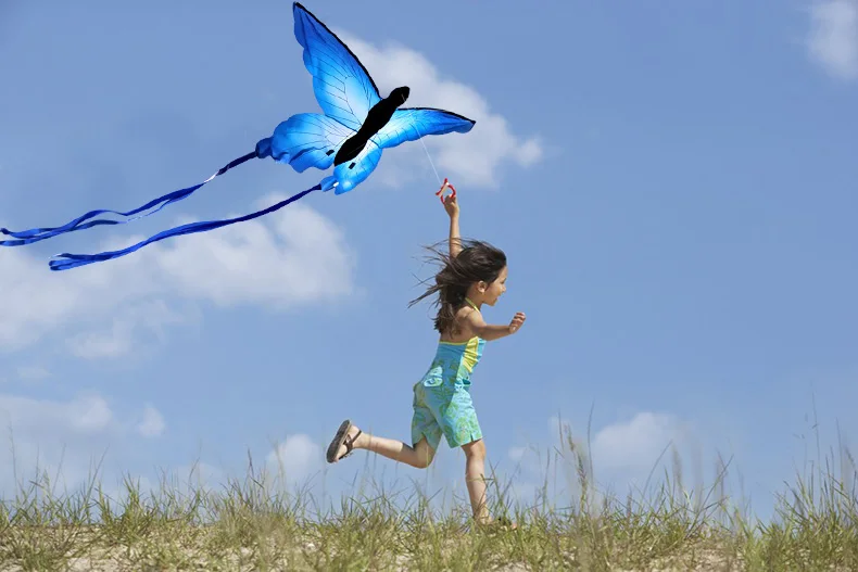 Strong Butterfly With  Long  Tail!Huge Beginner Kites for Kids And Adults 55-Inch Come With String And Handle 5