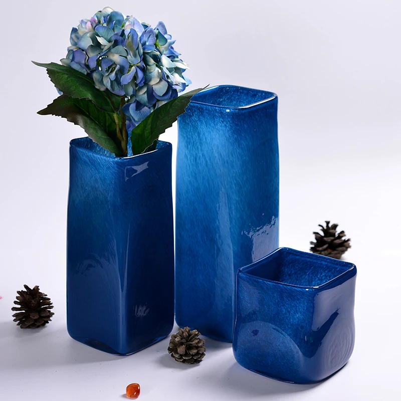 Modern Creative Table Flower Square Glass Vase Flower Pot Inserting