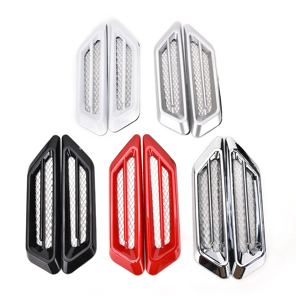 

2pcs Fashion Car Accessories 17cm x 4cm Universal Car Air Intake Flow Vent Fender Decoration Stickers