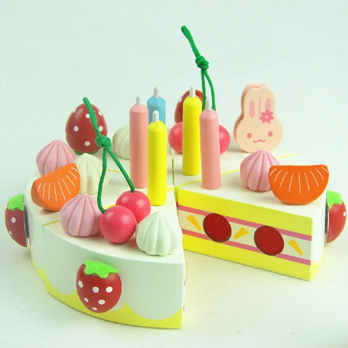 Baby Educational Toys Child Strawbberry Simulation Cream Birthday Baby Educational Toys Child Strawbberry Simulation Cream Birthday Cake Wooden Pretend Play Kitchen Infant Gift In From Hobbies